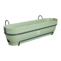 Elho Vibia Campana Allin1 Balkónový kvetináč 70 cm – Pistáciovozelený kvetináč na balkón 1