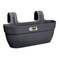 Elho Vibia Campana Easy Hanger Large balkónový kvetináč - Antracitová, 46 x 24,1 x 26,5 cm, vhodný na vonkajšie použitie 1