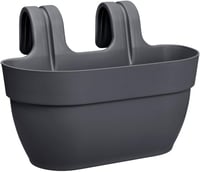 elho Vibia Campana Easy Hanger M 36 függőkaspó balkonra, teraszra 36x26,5 cm antracit - 36, Anthracite 2