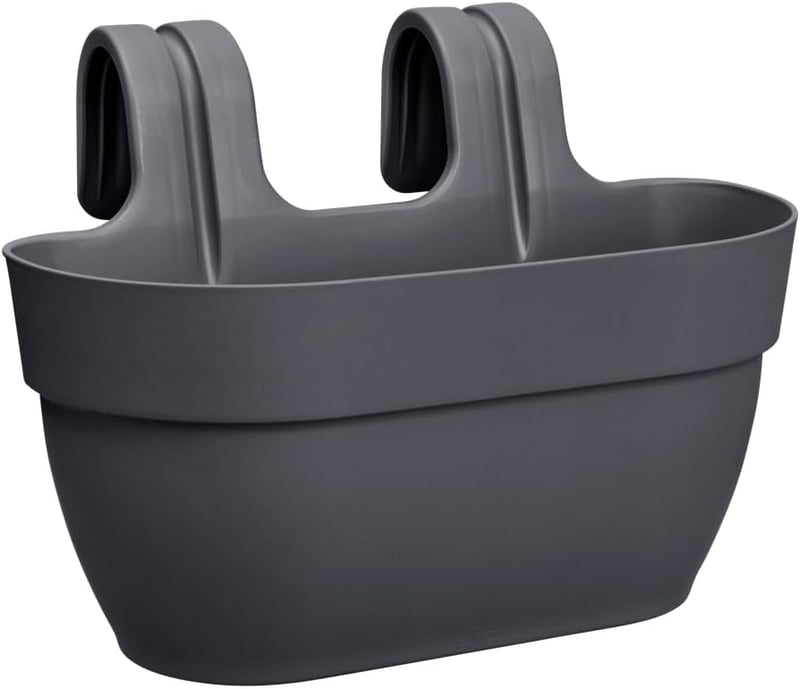 elho Vibia Campana Easy Hanger M 36 függőkaspó balkonra, teraszra 36x26,5 cm antracit - 36, Anthracite