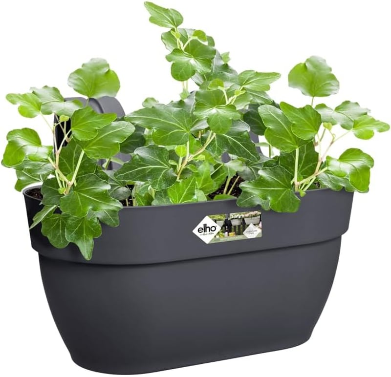 elho Vibia Campana Easy Hanger M 36 függőkaspó balkonra, teraszra 36x26,5 cm antracit - 36, Anthracite