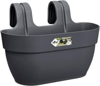elho Vibia Campana Easy Hanger M 36 függőkaspó balkonra, teraszra 36x26,5 cm antracit - 36, Anthracite 1