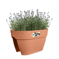 Elho Vibia Campana Flower Bridge 40 balkónový kvetináč – 39x22 cm – terakotovo hnedá farba – balkónový kvetináč vhodný na vonkajšie použitie 3