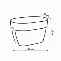 Elho Vibia Campana Flower Bridge 40 balkónový kvetináč – 39x22 cm – terakotovo hnedá farba – balkónový kvetináč vhodný na vonkajšie použitie 5