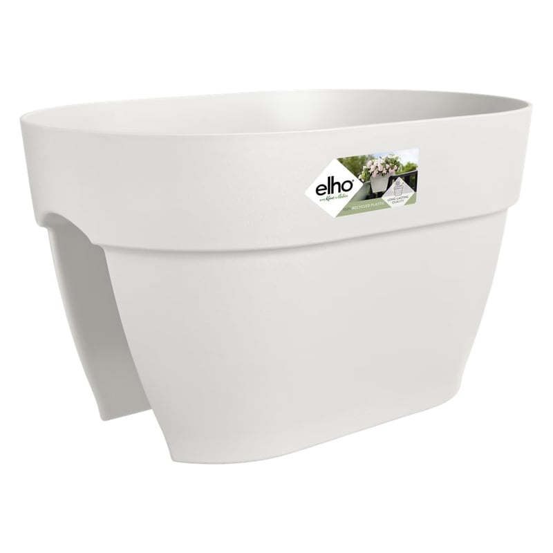 Vibia Campana Flower Bridge žardinjera 40 cm - svileno bijela | Posuda za cvijeće za vješanje na balkon i ogradu