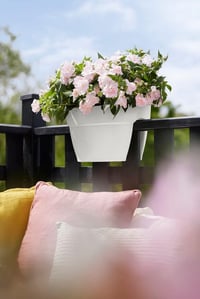 Vibia Campana Flower Bridge žardinjera 40 cm - svileno bijela | Posuda za cvijeće za vješanje na balkon i ogradu 8
