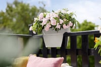 Vibia Campana Flower Bridge žardinjera 40 cm - svileno bijela | Posuda za cvijeće za vješanje na balkon i ogradu 7