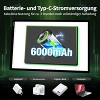 elice A1 Akkumulátoros Világító Tábla, 6000 mAh, 3 Színmódú LED, 5 Fényerőszinttel, Nagy Méretű Rajztábla Gyémántfestéshez, Vázlatkészítéshe 2