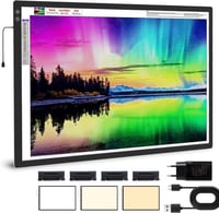 elice A1 Akkumulátoros Világító Tábla, 6000 mAh, 3 Színmódú LED, 5 Fényerőszinttel, Nagy Méretű Rajztábla Gyémántfestéshez, Vázlatkészítéshe 1