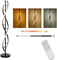 ELINKUME Dimmable LED Álló Lámpa Távirányítóval, Modern Spirál Design 4
