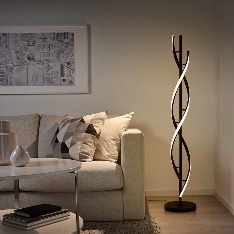 ELINKUME Dimmable LED Álló Lámpa Távirányítóval, Modern Spirál Design