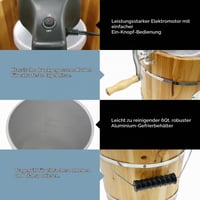 Mașină de înghețată electrică Elite Gourmet EIM916 Vintage, găleată din lemn de pin de 5,7 L, manivelă manuală — lovitură (stare: vezi poza 2) 5