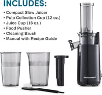 Elite Gourmet EJX600 Hidegprés Gyümölcslé Készítő, Kompakt Juice Maker 8