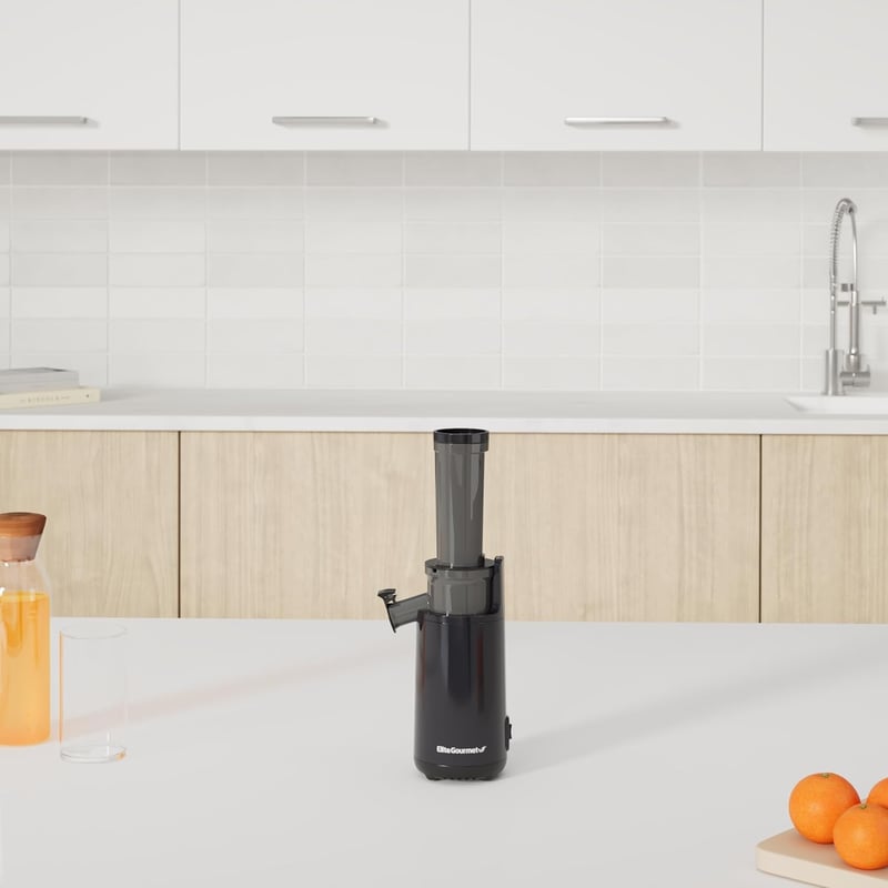 Elite Gourmet EJX600 Hidegprés Gyümölcslé Készítő, Kompakt Juice Maker