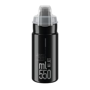 Boca za bicikl Elite Jet Plus 550 ml, crna sa sivim logotipom, bez BPA, biorazgradiva, ultralaka — isprobana (stanje: vidi 2. sliku)