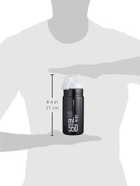 Cyklistická fľaša ELITE Jet Plus 550 ml – Čierna so sivým logom – Bez BPA, rozložiteľná, ultraľahká – Cestná, MTB, Gravel 2