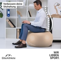 Gymnastická lopta EliteAthlete 75 cm ergonomická kancelárska s anti-burst systémom – fitlopta na fitness, pilates a jogu pre tehotné s hustilkou 3