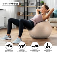 Gymnastická lopta EliteAthlete 75 cm ergonomická kancelárska s anti-burst systémom – fitlopta na fitness, pilates a jogu pre tehotné s hustilkou 2