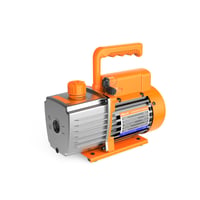 Vákuová pumpa pre HVAC Elitech NVP-5, 5 CFM, 2 l/s, 1/3 HP, jednostupňové rotačné lopatkové čerpadlo, kompatibilné s klimatizáciami R32, R134a, R410a, certifikácia CE 1