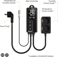 Elitech WiFi Termosztát Páratartalom Szabályozó 220V Szenzorral Terráriumhoz 8