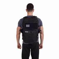 Rucsac tactic ELITRAINX V2 45L, negru, impermeabil, Oxford 1000D, cu compartiment pentru încălțăminte și laptop — fermoar desprins (stare: vezi a 2-a poză) 12