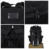 Rucsac tactic ELITRAINX V2 45L, negru, impermeabil, Oxford 1000D, cu compartiment pentru încălțăminte și laptop — fermoar desprins (stare: vezi a 2-a poză) 6
