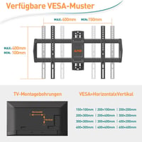 ELIVED 42-75 colos TV tartó fali konzol, teljes mozgású, 45 kg terhelhetőség 8