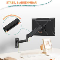 Nástenný držiak na monitor ELIVED EV6023 pre obrazovky do 35 palcov, plynová pružina 3 – 12 kg, VESA 75/100/200 mm, sklopný a otočný, odolné prevedenie 6