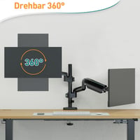 ELIVED EV6032 Dupla Monitortartó Kar 13-32 Colos Képernyőkhöz, VESA 75/100, Gázrugós, 360° Forgatható, 9kg/Kar Teherbírás, Állítható Magassá 8