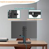 ELIVED Monitor Állvány 13-32 Hüvelyk Képernyőkhöz 15kg-ig, Asztali Monitorkar 360° Forgatható 90° Döntés VESA 75/100mm 7
