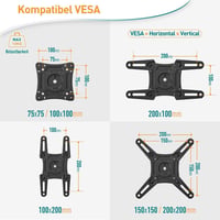 ELIVED összecsukható mennyezeti TV tartó 14-42 colos tévéhez, max 10kg, VESA 200x200mm 8