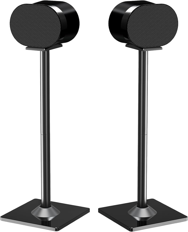 ELIVED Sonos Era 300 hangfal állvány, 80,7 cm magas, üveg alappal, fekete, pár