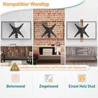 ELIVED EV031 gázrugós fali TV-konzol, 23-55", max. 25 kg - fekete 4