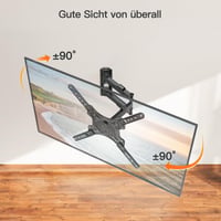 ELIVED TV držiak na stenu pre 26-60 palcové televízory, sklopný a otočný, VESA 100x100-400x400 mm, max. 35 kg, pre ploché a zakrivené obrazovky, s kĺbovým ramenom 4