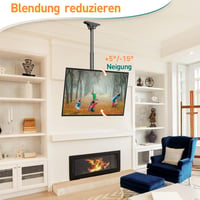 Stropný držiak na TV ELIVED pre televízory s uhlopriečkou 26-65 palcov, max. VESA 400x400 mm, nosnosť 45 kg, výškovo nastaviteľný do 1 m, sklopný a otočný držiak 4