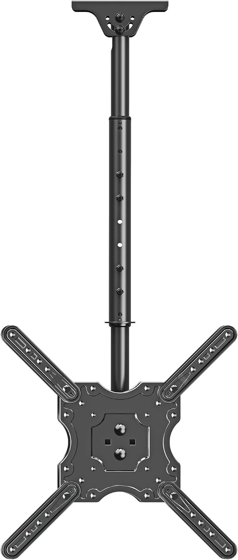 Stropný držiak na TV ELIVED pre televízory s uhlopriečkou 26-65 palcov, max. VESA 400x400 mm, nosnosť 45 kg, výškovo nastaviteľný do 1 m, sklopný a otočný držiak