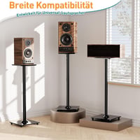 ELIVED Univerzális Hangfal Állvány 808mm Üveg Talppal Satellite és Polc Hangfalakhoz Kábel Vezetéssel Teufel JBL Sony 10kg Teherbírás 1 Pár 2