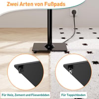 ELIVED Univerzális Hangfal Állvány 808mm Üveg Talppal Satellite és Polc Hangfalakhoz Kábel Vezetéssel Teufel JBL Sony 10kg Teherbírás 1 Pár 6