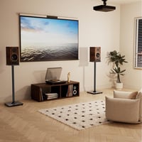 ELIVED Univerzális Hangfal Állvány 808mm Üveg Talppal Satellite és Polc Hangfalakhoz Kábel Vezetéssel Teufel JBL Sony 10kg Teherbírás 1 Pár 8