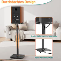 ELIVED Univerzális Hangfal Állvány 808mm Üveg Talppal Satellite és Polc Hangfalakhoz Kábel Vezetéssel Teufel JBL Sony 10kg Teherbírás 1 Pár 5