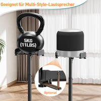 ELIVED Univerzális Hangfal Állvány Magasságállítható Kábelvezető Rendszerrel 5kg 8