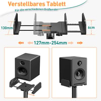 ELIVED Univerzális Hangfal Állvány Magasságállítható Kábelvezető Rendszerrel 5kg 2