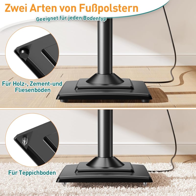 ELIVED Univerzális Hangfal Állvány Magasságállítható Kábelvezető Rendszerrel 5kg