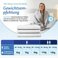 Záťažová deka Ella 135x200 cm, 7 kg, biela, 100 % bavlna, terapeutická deka na odbúranie stresu pre hlboký spánok, vhodná pre telesnú hmotnosť 55-85 kg, pre mužov a ženy 2