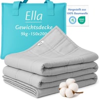 Ella Súlyozott Takaró 150x200cm 9kg Szürke Stresszoldó Pamut Paplanhuzat 1