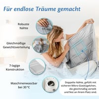 Ella Súlyozott Takaró 150x200cm 9kg Szürke Stresszoldó Pamut Paplanhuzat 7