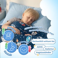 Pătură cu greutate Ella pentru copii 3,2 kg, 100x150 cm, Pătură terapeutică împotriva stresului și anxietății, Microbile de sticlă hipoalergenice, Bumbac moale, pentru copii între 25-40 kg 4