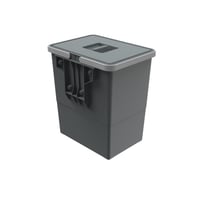 Odpadkový kôš ELLETIPI 1954 Easy 2.0 z recyklovaného plastu s vekom, 18 litrov, sivý, nástenný (stav: pozri 2. obrázok) 5