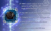 ELP 0.3MP VGA USB Webkamera 170° Halszem Lencse, 480P UVC Plug and Play 3