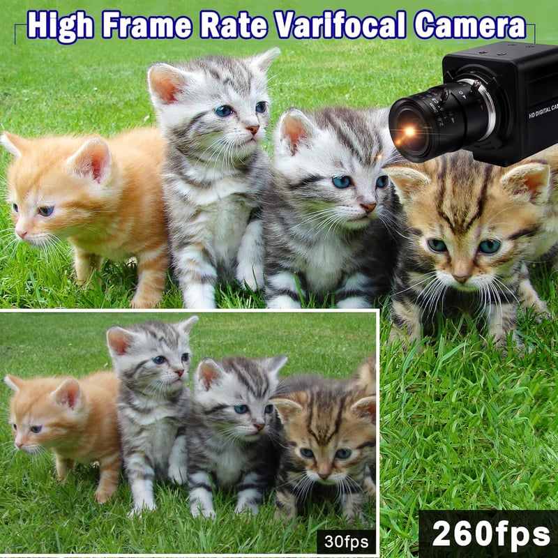 ELP 1080P USB Webkamera 2.8-12mm Zoom Lencse, 60fps Széles Látószög Ipari Kamera